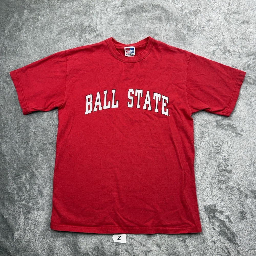 Vintage Ball State Red Tshirts Made In USA size Medium